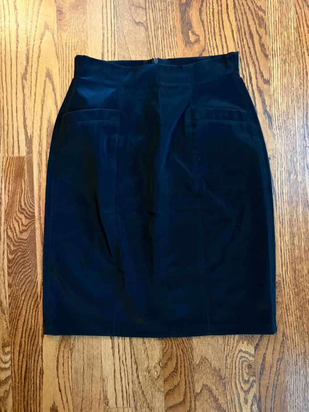 J.C. Trigon Black Pencil Skirt High Waisted Minimalist Made in France Size 1